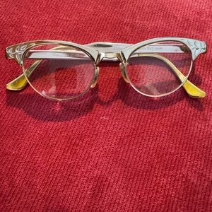 Vintage Aluminum & 12KGF Cat-eye Women's Glasses